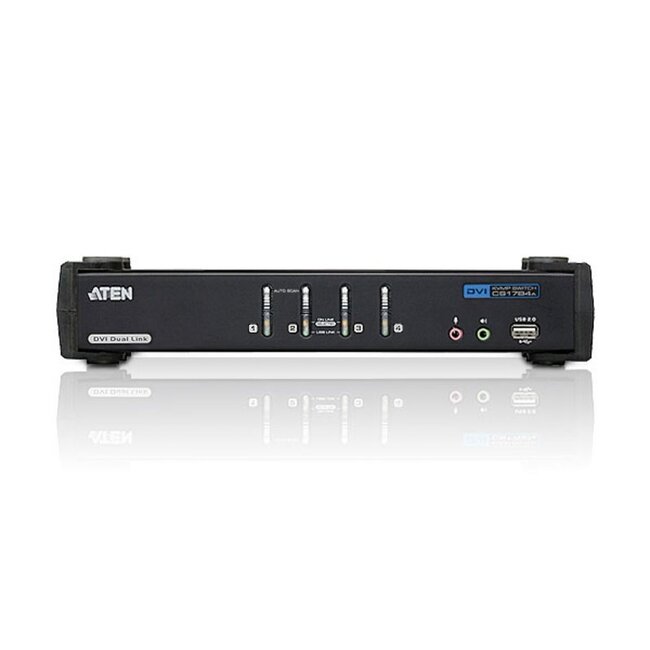 Aten CS1784A DVI Dual Link + USB + Audio KVM Switch 4 naar 1