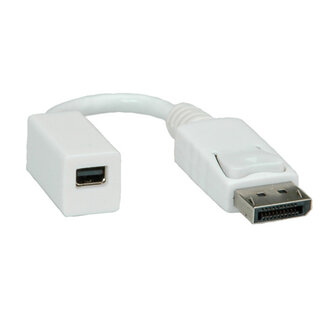 LogiLink DisplayPort - Mini DisplayPort adapter - versie 1.1 (4K 30 Hz) / wit - 0,15 meter