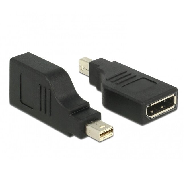 Mini DisplayPort - DisplayPort adapter - 90° gedraaid - versie 1.2 (4K 60 Hz) / zwart