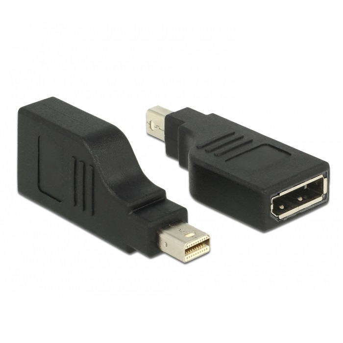 DeLOCK 65626 tussenstuk voor kabels Mini DisplayPort DisplayPort Zwart
