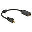 Mini DisplayPort (met schroef) - DisplayPort adapter - versie 1.2 (4K 60 Hz) / zwart - 0,20 meter