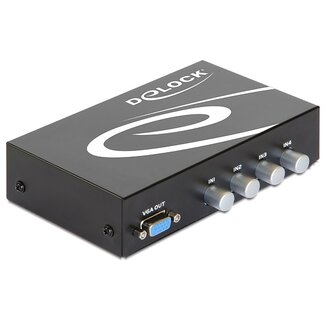 DeLOCK DeLOCK VGA schakelaar met audio 4 naar 1 / zwart