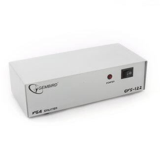 Cablexpert Cablexpert VGA splitter 1 naar 2 - actief met versterker / grijs