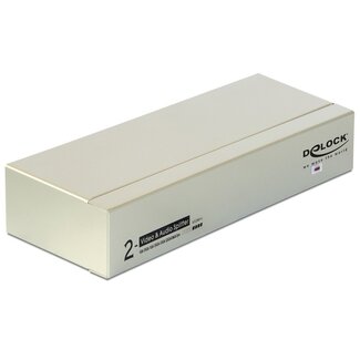 DeLOCK DeLOCK premium VGA splitter 1 naar 2 - actief met audio en versterker / grijs