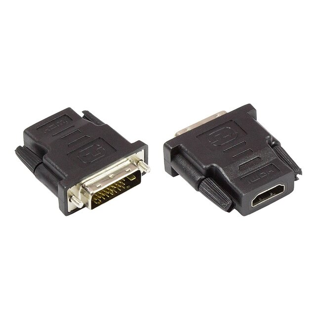 DVI-D Dual Link (m) - HDMI (v) adapter / zwart