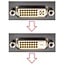 DVI-D Dual Link (m) - HDMI (v) adapter / haaks naar beneden