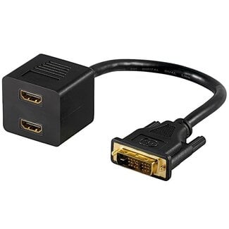DeLOCK DVI-D Dual Link (m) - 2x HDMI (v) splitter - 0,10 meter