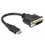 Mini HDMI naar DVI-I Dual Link adapter / zwart - 0,20 meter