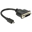 Micro HDMI naar DVI-I Dual Link adapter / zwart - 0,20 meter