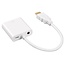 HDMI naar VGA + 3,5mm Jack & Micro USB adapter / wit - 0,20 meter