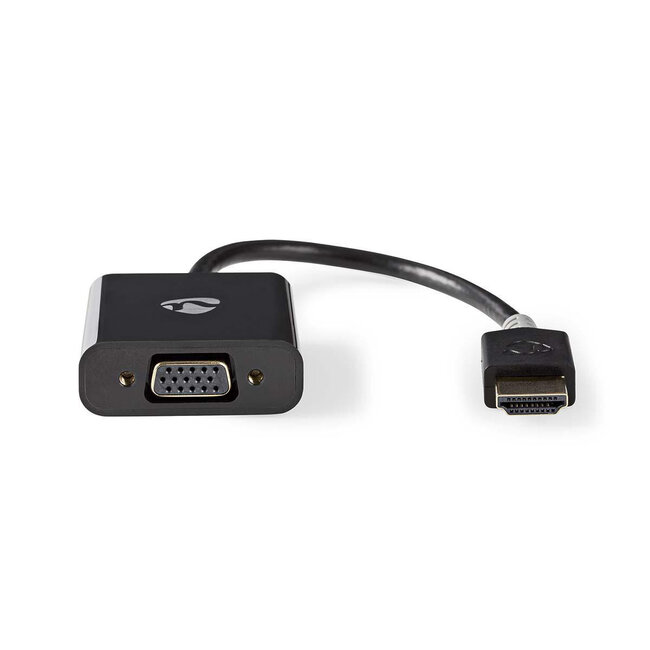 Nedis HDMI naar VGA + 3,5mm Jack & Micro USB adapter / zwart - 0,20 meter