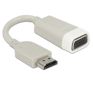 DeLOCK Premium HDMI naar VGA adapter - compact / grijs - 0,15 meter