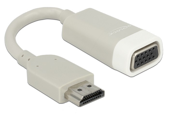 DeLOCK Premium HDMI naar VGA adapter - compact / grijs - 0,15 meter