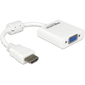 DeLOCK Premium HDMI naar VGA adapter / wit - 0,15 meter