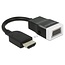 Premium HDMI naar VGA + 3,5mm Jack adapter - compact / zwart - 0,15 meter