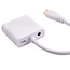 Mini HDMI naar VGA + 3,5mm Jack & Micro USB adapter / wit - 0,15 meter