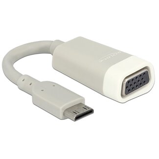 DeLOCK Premium Mini HDMI naar VGA adapter - compact / grijs - 0,15 meter