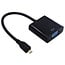 Micro HDMI naar VGA + 3,5mm Jack & Micro USB adapter / zwart - 0,15 meter