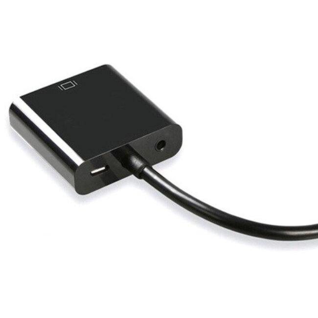 Micro HDMI naar VGA + 3,5mm Jack & Micro USB adapter / zwart - 0,15 meter