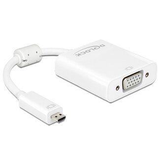 DeLOCK DeLOCK Micro HDMI naar VGA + 3,5mm adapter - wit - 0,15 meter