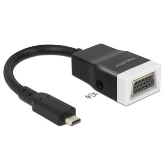 DeLOCK DeLOCK Micro HDMI naar VGA + 3,5mm adapter - compact - 0,15 meter