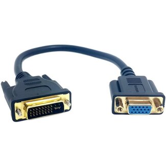 Coretek Premium DVI-A naar VGA adapter / zwart - 0,30 meter