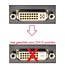 DVI-I (m) naar VGA (v) adapter - 90° haaks naar beneden / zwart
