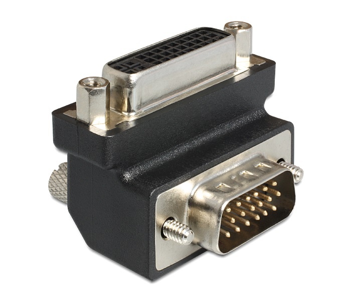 Delock 1937074 DVI / VGA Adapter [1x DVI-bus 24+5-polig - 1x VGA-stekker] Zwart