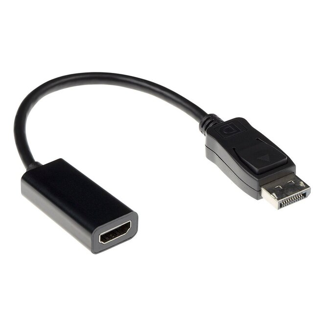 DisplayPort naar HDMI adapter - DP 1.2 / HDMI 1.4 (4K 30Hz) / zwart - 0,15 meter