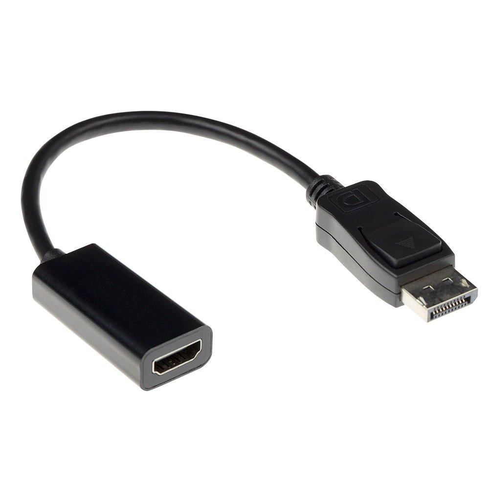 Goobay DisplayPort/HDMI. Lengte snoer: 0,1 m, Aansluiting 1: HDMI, Aansluiting 2: DisplayPort. Aantal per verpakking: 1 stuk(s)