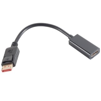 S-Impuls DisplayPort naar HDMI adapter - DP 1.4 / HDMI 2.0 (4K 60Hz + HDR) / zwart - 0,15 meter