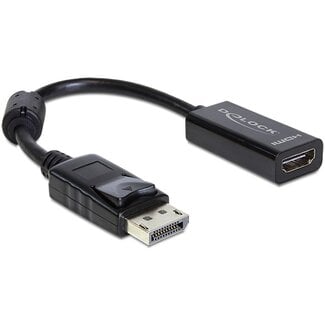 DeLOCK DeLOCK premium DisplayPort naar HDMI adapter - DP 1.1 / HDMI 1.3 (Full HD 1080p) / zwart - 0,20 meter
