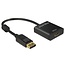 DeLOCK premium DisplayPort naar HDMI actieve adapter - DP 1.2 / HDMI 1.4 (4K 30Hz) / zwart - 0,20 meter