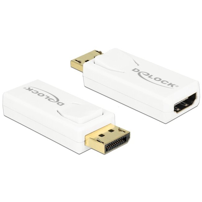 DeLOCK premium DisplayPort naar HDMI adapter - DP 1.2 / HDMI 1.4 (4K 30Hz) / wit