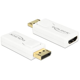 DeLOCK DeLOCK premium DisplayPort naar HDMI actieve adapter - DP 1.2 / HDMI 1.4 (4K 30Hz) / wit