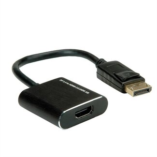 Roline Premium DisplayPort 1.4 naar HDMI 2.0 actieve adapter (4K 60 Hz + HDR) / zwart - 0,15 meter