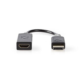Nedis Nedis DisplayPort naar HDMI adapter - DP 1.2 / HDMI 1.4 (4K 30Hz) / zwart - 0,20 meter