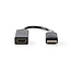 Nedis DisplayPort naar HDMI adapter - DP 1.2 / HDMI 1.4 (4K 30Hz) / zwart - 0,20 meter