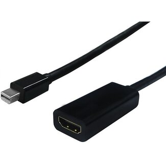 Standard Mini DisplayPort 1.2 naar HDMI 1.4 adapter (4K 30 Hz) / zwart - 0,15 meter