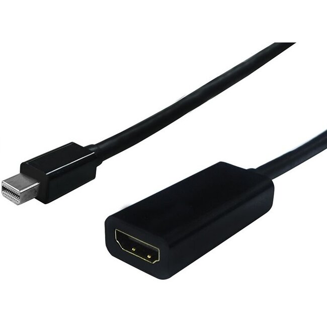 Mini DisplayPort 1.2 naar HDMI 1.4 adapter (4K 30 Hz) / zwart - 0,15 meter