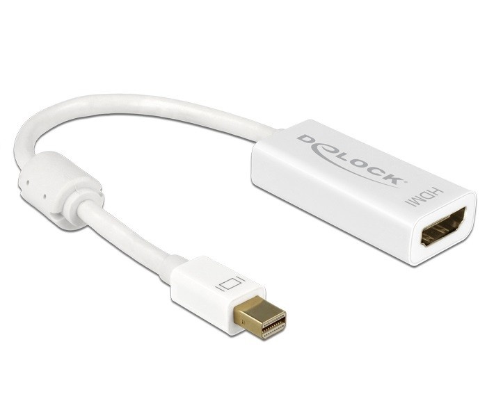 DeLOCK Premium Mini DisplayPort 1.2 naar HDMI 1.4 adapter (4K 30 Hz) / wit - 0,20 meter