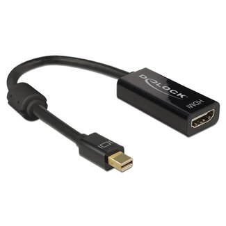 DeLOCK DeLOCK premium Mini DisplayPort naar HDMI adapter - DP 1.2 / HDMI 1.4 (4K 30Hz) / zwart - 0,20 meter