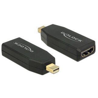 DeLOCK DeLOCK premium Mini DisplayPort naar HDMI adapter - DP 1.2 / HDMI 1.4 (4K 30Hz) / zwart