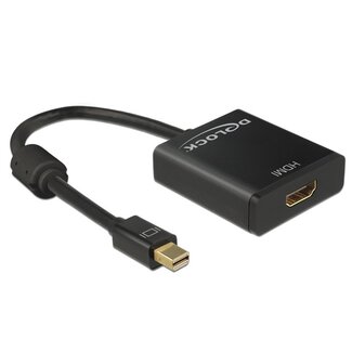 DeLOCK DeLOCK premium Mini DisplayPort naar HDMI actieve adapter - DP 1.2 / HDMI 1.4 (4K 30Hz) / zwart - 0,20 meter
