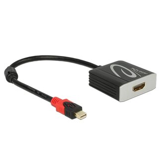 DeLOCK DeLOCK premium Mini DisplayPort naar HDMI actieve adapter - DP 1.2 / HDMI 2.0 (4K 60Hz) / zwart - 0,20 meter