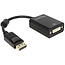 DeLOCK premium DisplayPort naar DVI adapter - DP 1.1 (1920 x 1200) / zwart - 0,15 meter