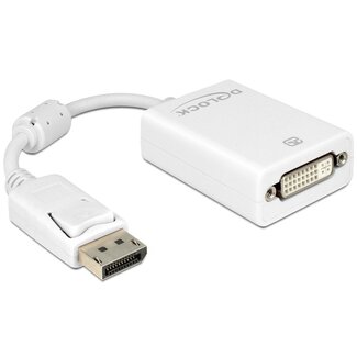 DeLOCK DeLOCK premium DisplayPort naar DVI adapter - DP 1.1 (1920 x 1200) / wit - 0,15 meter