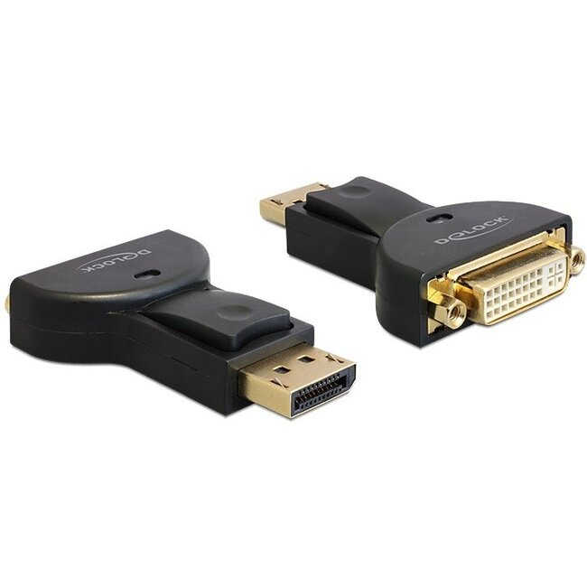 DeLOCK premium DisplayPort naar DVI adapter - DP 1.1 (1920 x 1200) / zwart