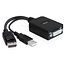 DeLOCK premium DisplayPort naar DVI actieve adapter - voeding via USB - DP 1.1 (1920 x 1200) / zwart - 0,20 meter