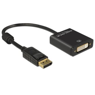 DeLOCK DeLOCK premium DisplayPort naar DVI actieve adapter - DP1.2 (1920 x 1200) / zwart - 0,20 meter